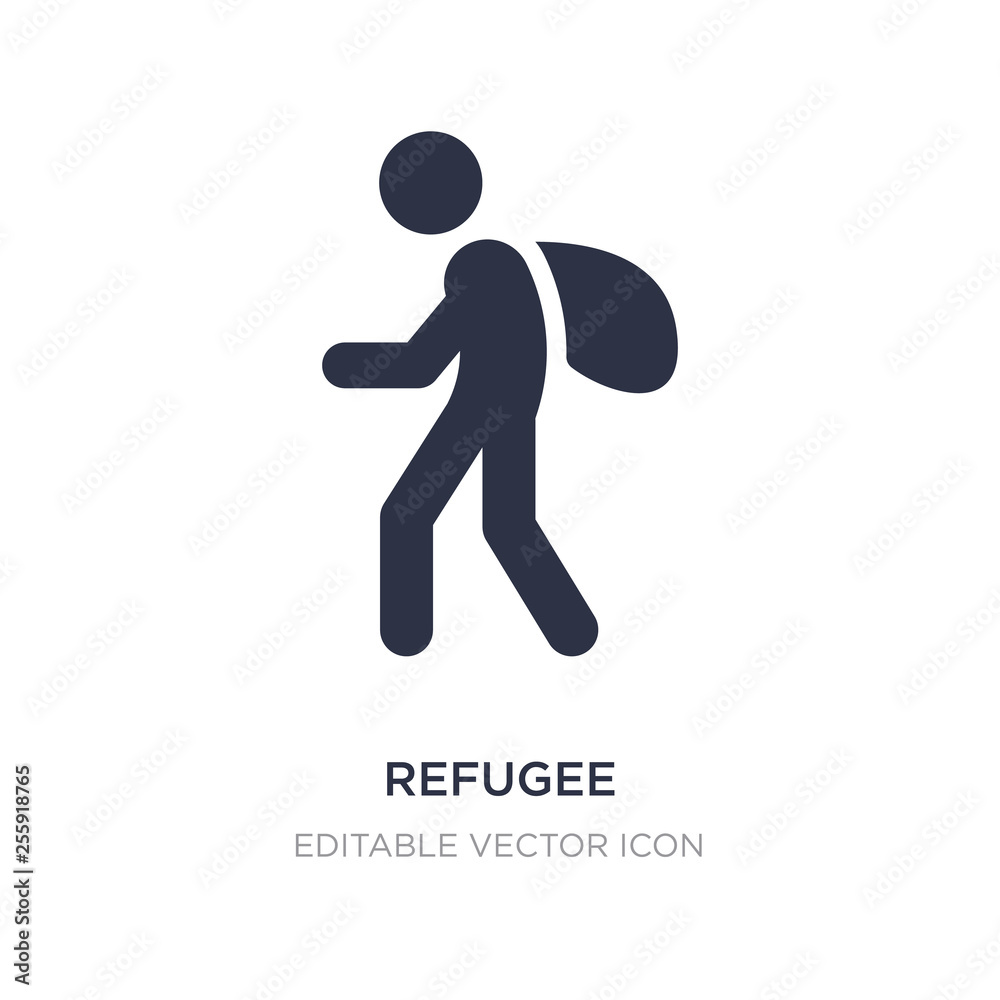 refugee icon on white background. Simple element illustration from Miscellaneous concept. refugee icon on white background. Simple element illustration from Miscellaneous concept.