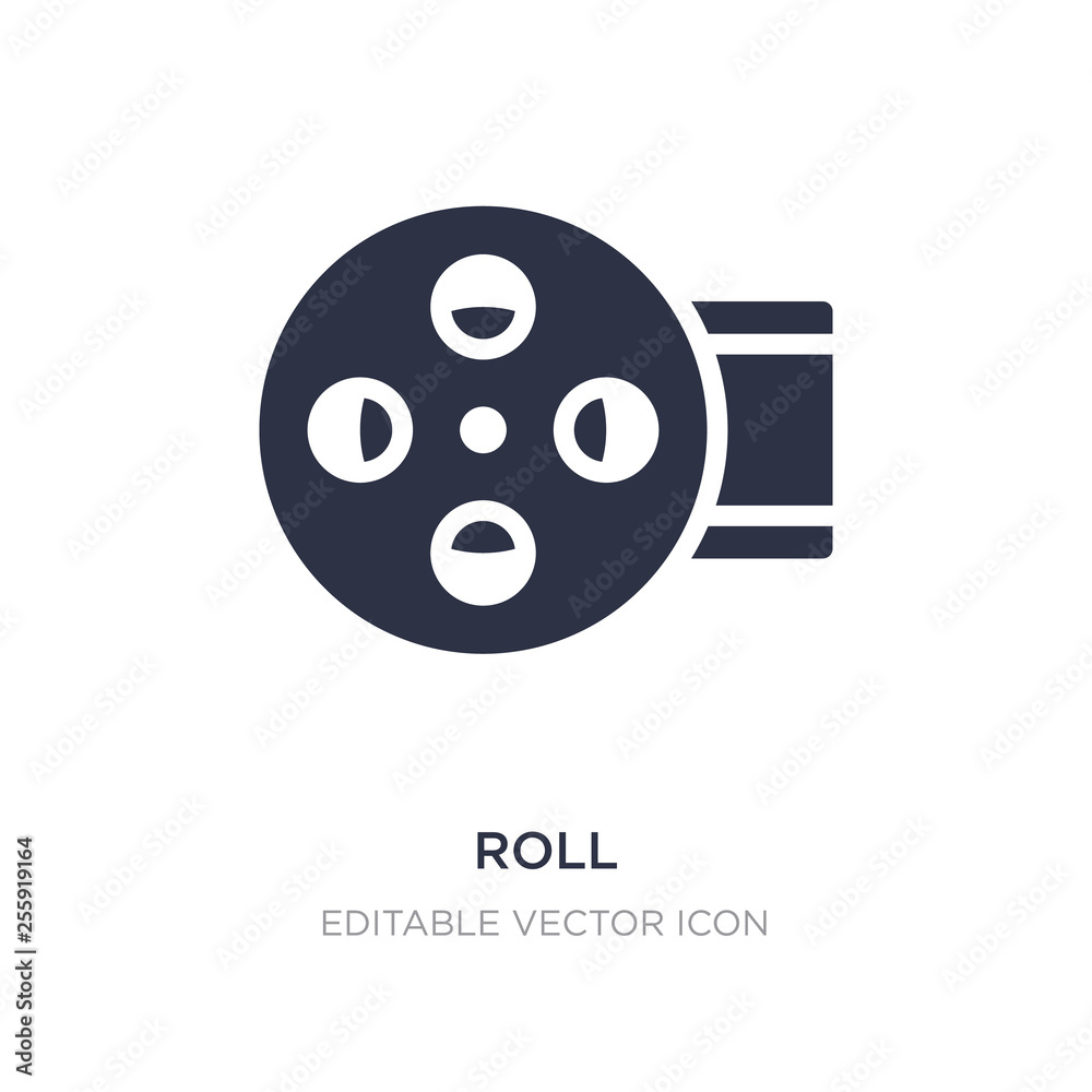roll icon on white background. Simple element illustration from Multimedia concept. roll icon on white background. Simple element illustration from Multimedia concept.
