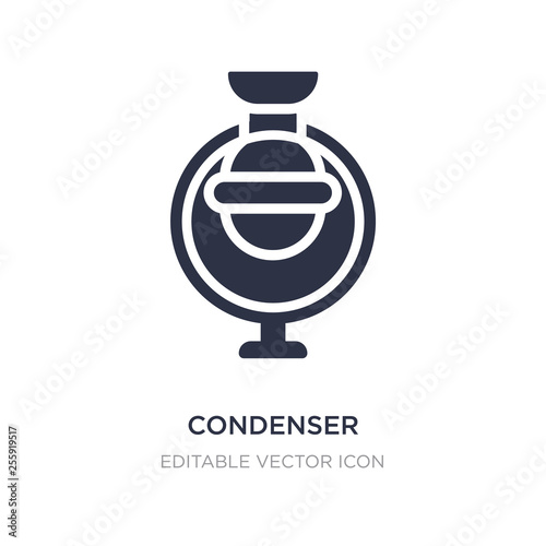 condenser icon on white background. Simple element illustration from Multimedia concept.