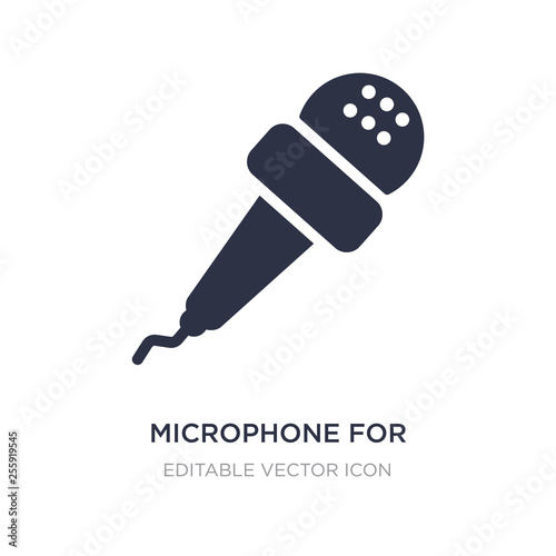 microphone for journalists icon on white background. Simple element illustration from Multimedia concept.