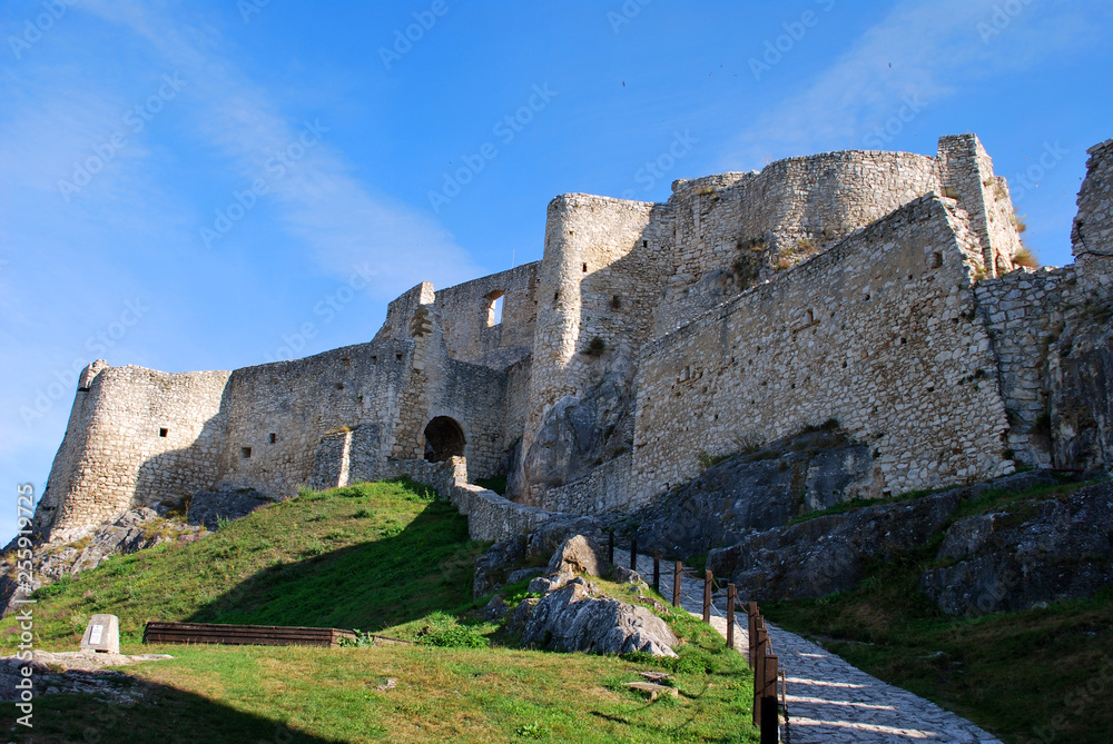 The ruins of the old Spis Castle in Slovakia
