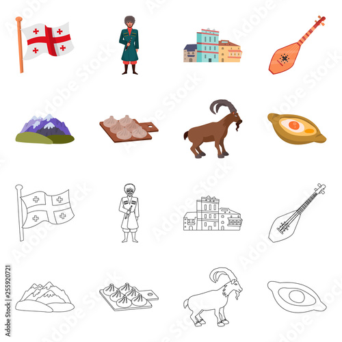 Vector design of culture and sightseeing symbol. Collection of culture and originality vector icon for stock.