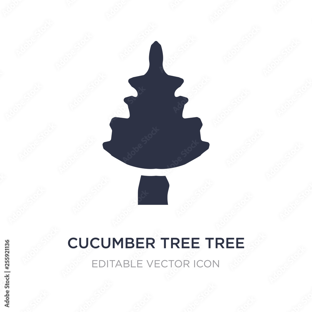 cucumber tree tree icon on white background. Simple element illustration from Nature concept. cucumber tree tree icon on white background. Simple element illustration from Nature concept.