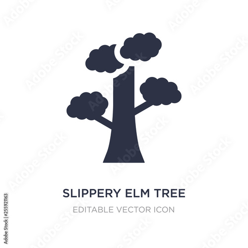 slippery elm tree icon on white background. Simple element illustration from Nature concept.