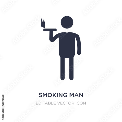smoking man icon on white background. Simple element illustration from People concept.