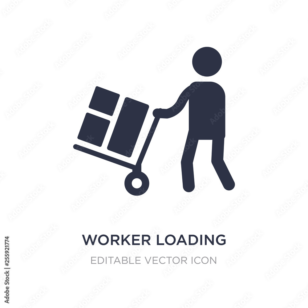 worker loading icon on white background. Simple element illustration from People concept. worker loading icon on white background. Simple element illustration from People concept.