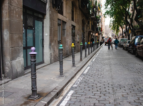 Calle de Barcelona con estilo antiguo