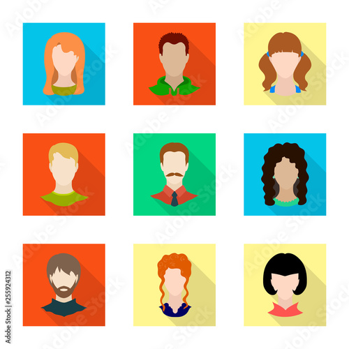 Vector design of avatar and dummy logo. Collection of avatar and figure stock vector illustration.