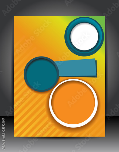 Stylish presentation of business poster, magazine cover, design layout template
