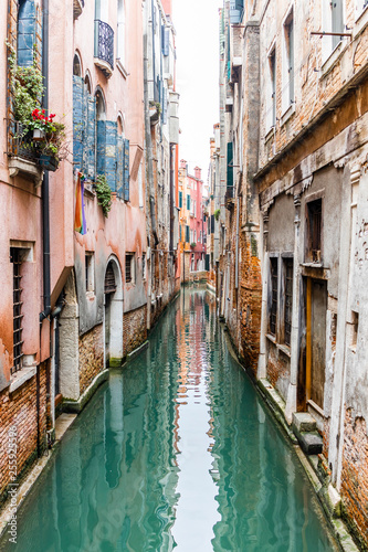 Beatiful and empty canal in Venice, Italy © Victor