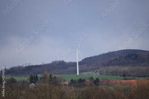 wind turbines in the field