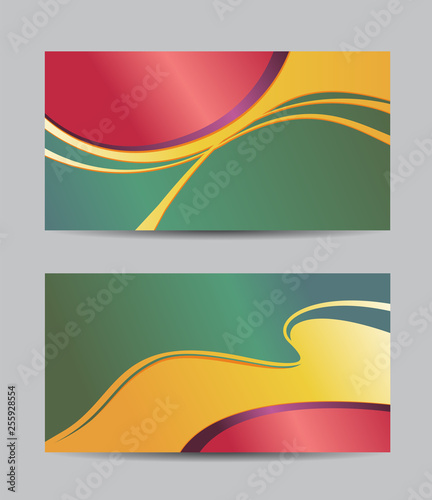 Vector abstract creative business cards