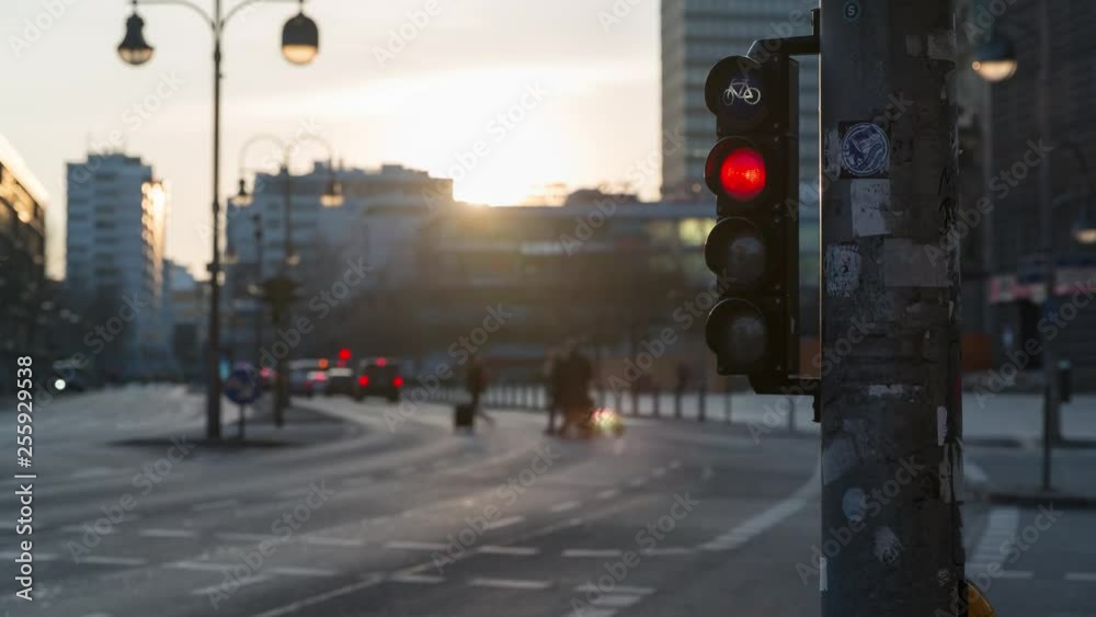 Zeitraffer Ampel Fahrradampel Berlin Verkehr