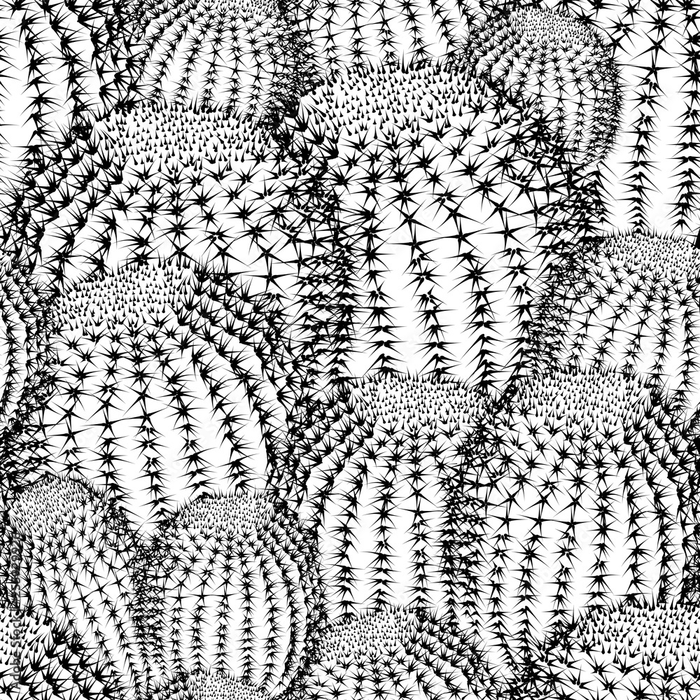Cactus plants texture seamless pattern background