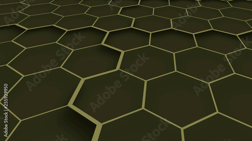 Abstract honeycomb texture. Art hexagons background © Александр Ковалёв