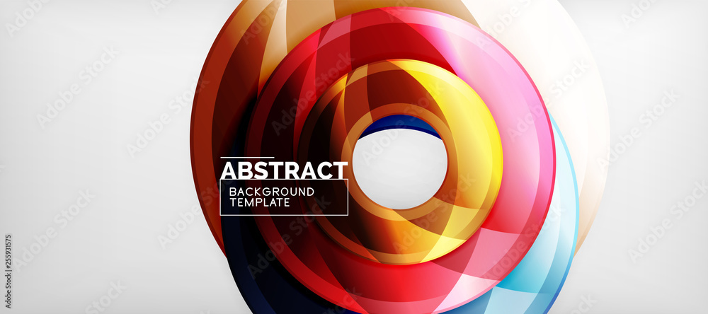 Modern geometric circles abstract background, colorful round shapes with shadow effects Modern geometric circles abstract background, colorful round shapes with shadow effects