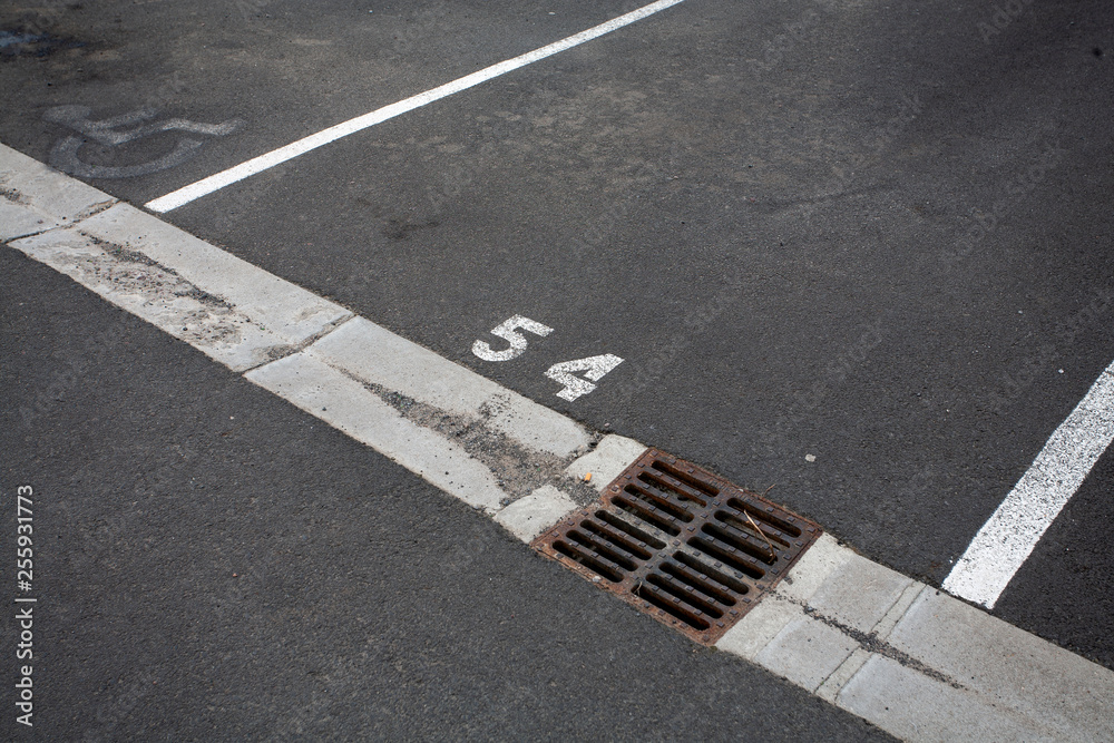Fototapeta premium Parking marquage au sol, signalétiques 