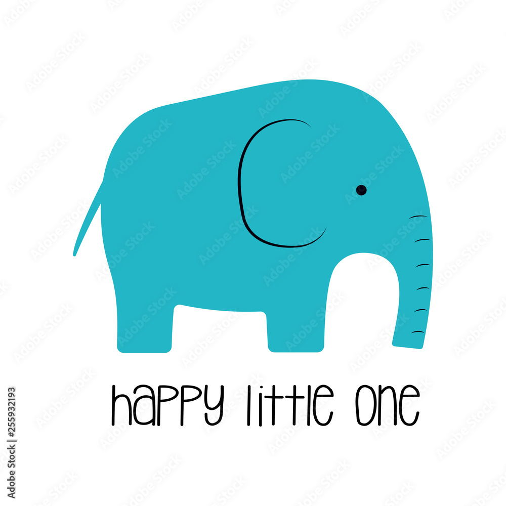 funny kids print elephant