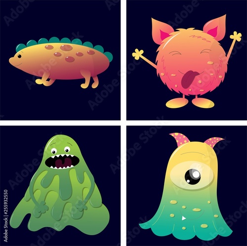  Cards with monsters.
