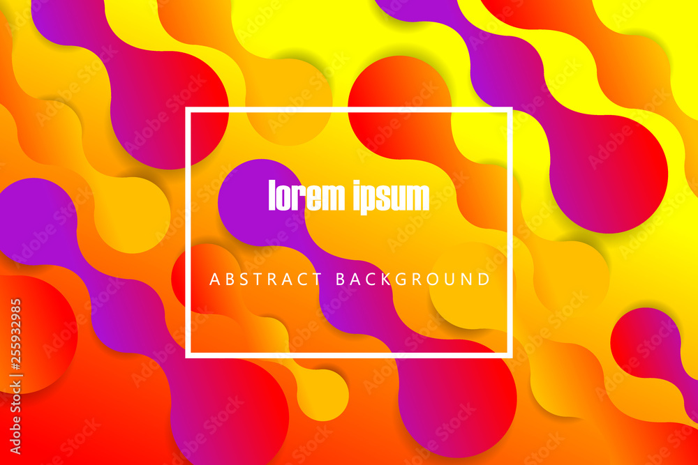 Minimal fluid colorful abstract background. Futuristic gradient shapes design. Creative illustration ideal for covers, web and social media. Vector eps10.