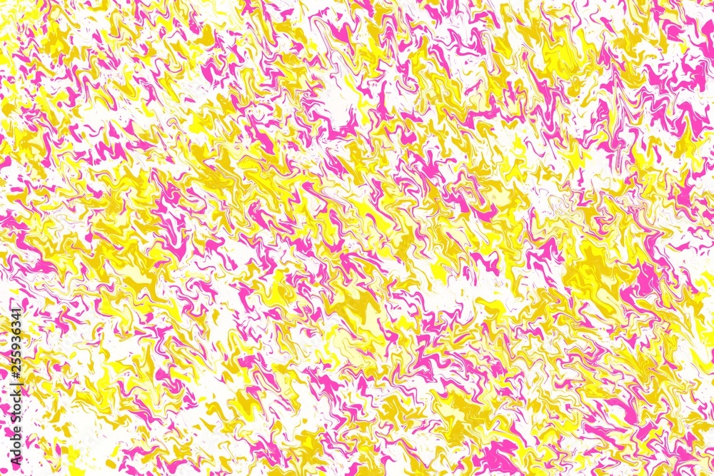 Abstract background made in the technique of acrylic. Violet, white and yellow stains.