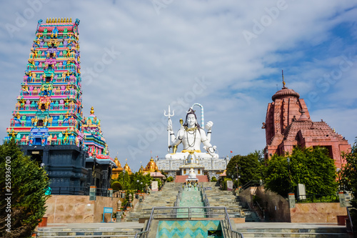 The huge statue of Shiva in Namchi Chardham in the state of Sikkim, India