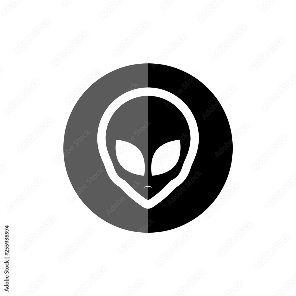 Alien face, Alien head icon