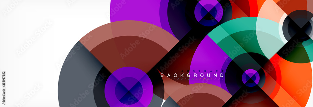 Round circles and triangles abstract background Round circles and triangles abstract background