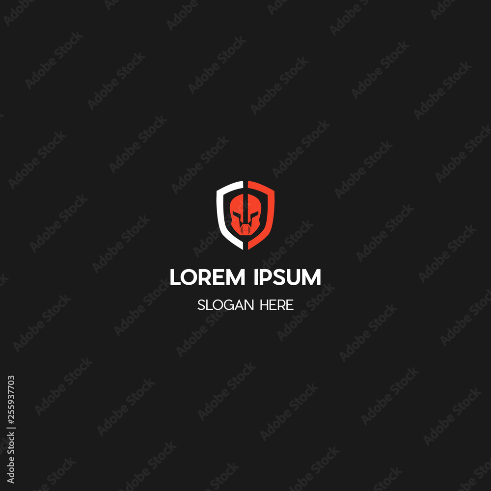 Spartan Guard Armor Creative Vector Logo Design