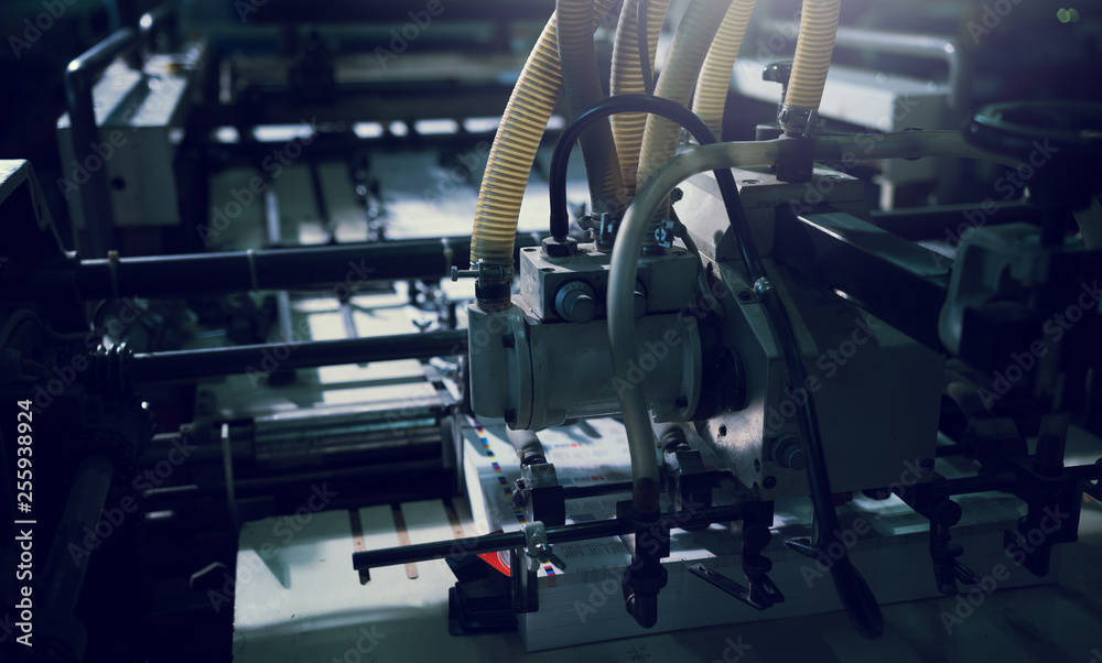 Fototapeta premium Large Industrial Printer In A Print Shop