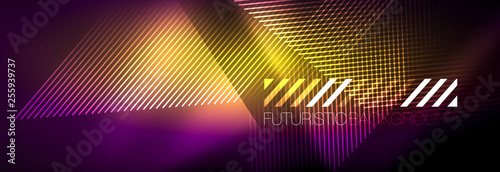 Shiny glowing lights neon color design background