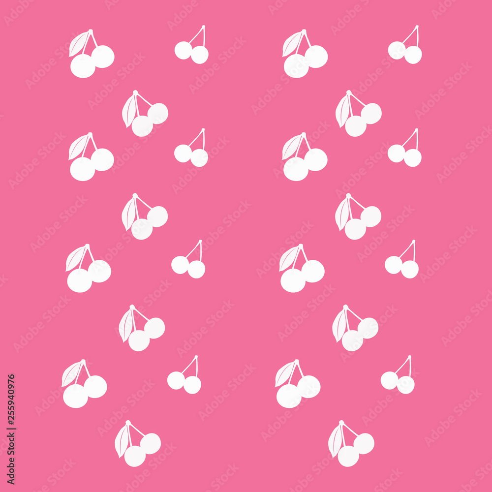 Pattern with cherries. - Illustration. Pattern with cherries. - Illustration.