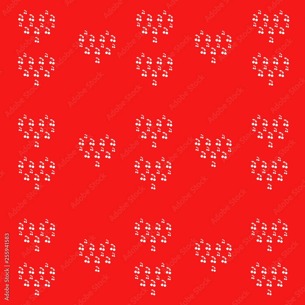 Naklejka premium Pattern with cherries. - Illustration.