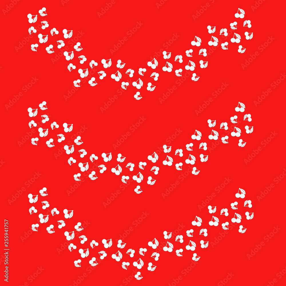 Pattern with cherries. - Illustration. Pattern with cherries. - Illustration.