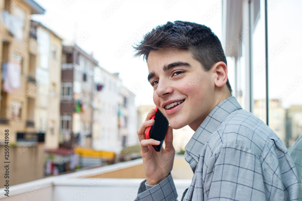young with outdoor mobile phone in the city young with outdoor mobile phone in the city