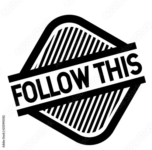 Follow this stamp on white