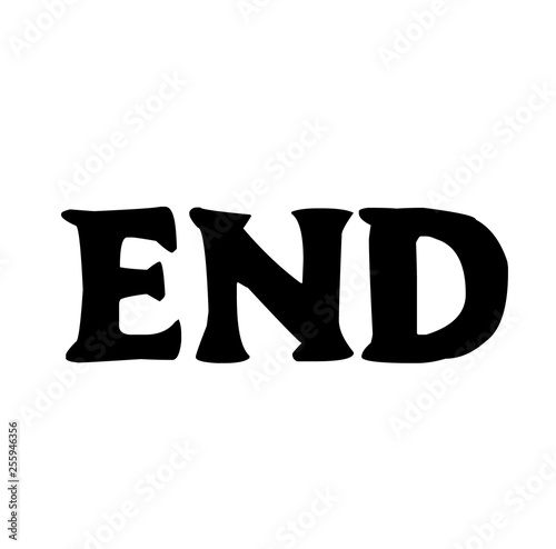 End stamp on white