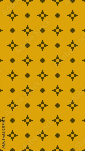 Ornate geometric pattern and two-tone abstract background