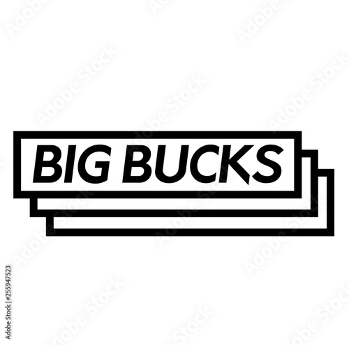 big bucks stamp on white