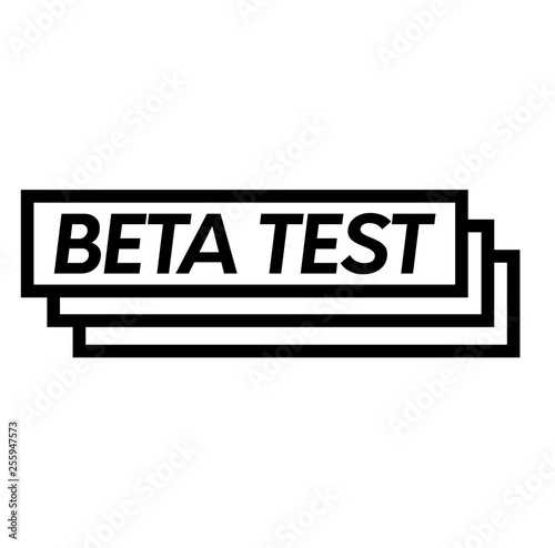 Beta test stamp on white