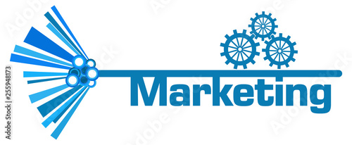 Marketing Gears Blue Graphical Element 17864