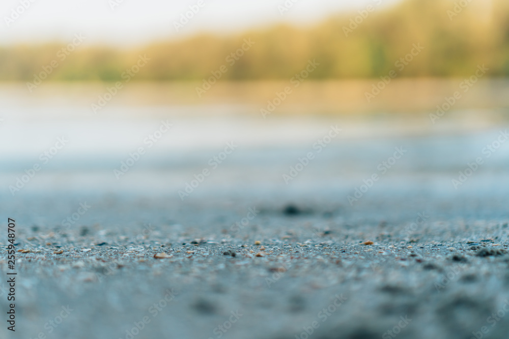 Copy space of grey sand and blue color summer beach background. Copy space of grey sand and blue color summer beach background.
