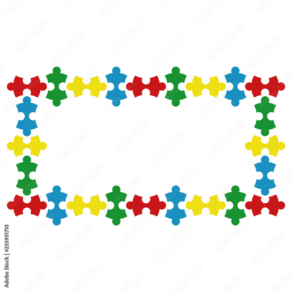 Autism Puzzle Pieces Frame