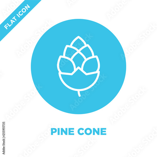 pine cone icon vector from seasons collection. Thin line pine cone outline icon vector  illustration. Linear symbol for use on web and mobile apps, logo, print media.