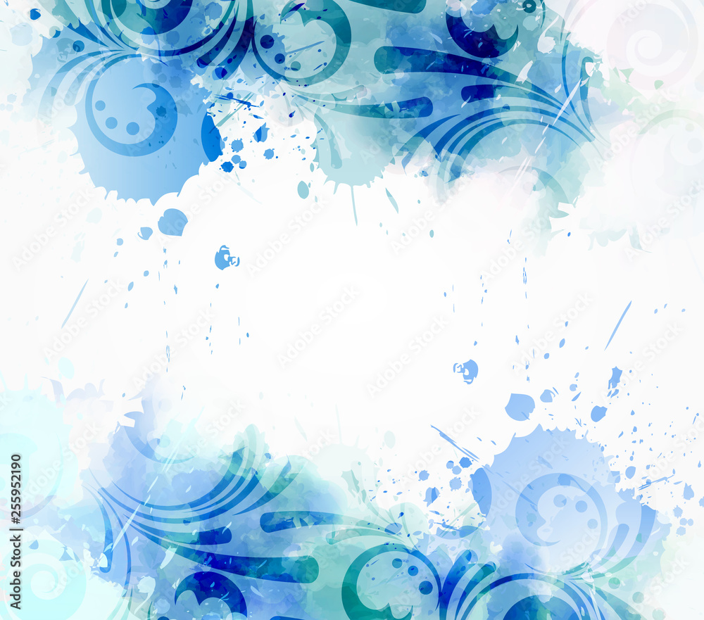Abstract background with floral swirls Abstract background with floral swirls