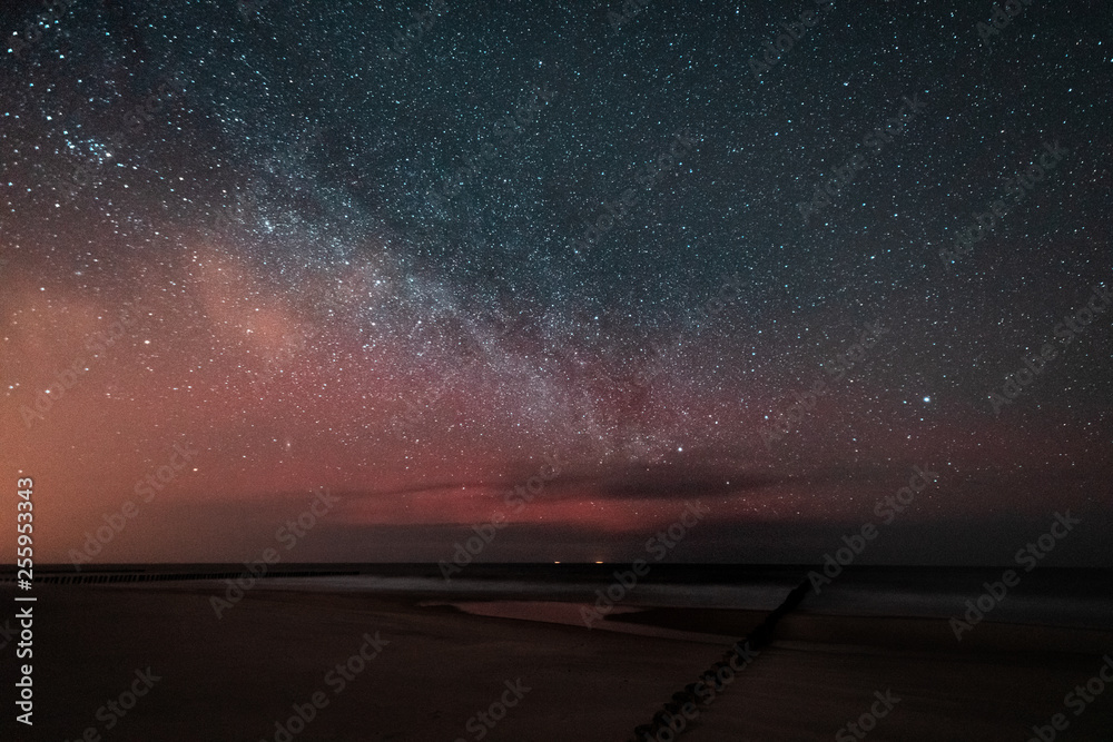 view of the milkyway from the beach