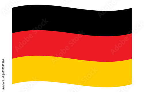 German flag canvas wave icon symbol