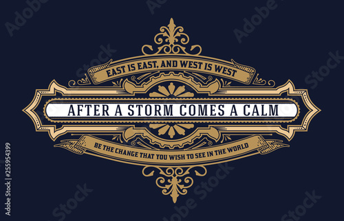 Antique banner / logo. Western style
