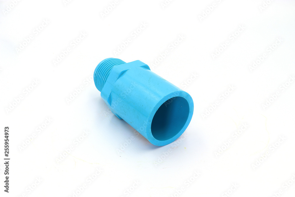 PVC Pipe connections, PVC Pipe fitting, PVC Coupling isolated on white background. PVC Pipe connections, PVC Pipe fitting, PVC Coupling isolated on white background.