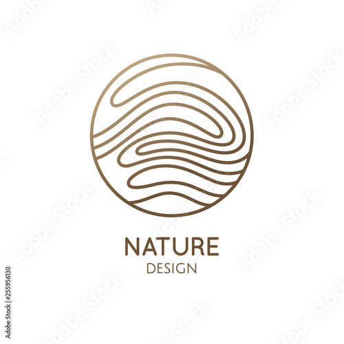 Wavy lines structure logo
